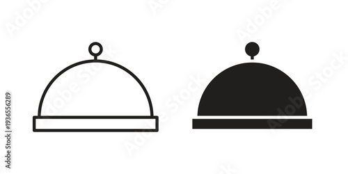Food tray icon. filled flat sign for mobile concept. glyph and line symbols
