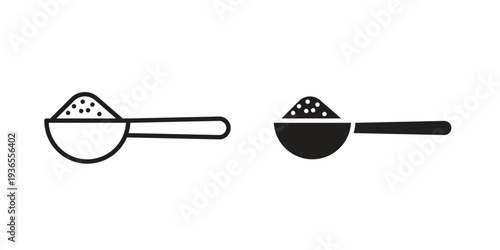 full spoon icon. filled flat sign for mobile concept. glyph and line symbols