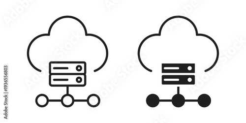 Hosting icon. filled flat sign for mobile concept. glyph and line symbols