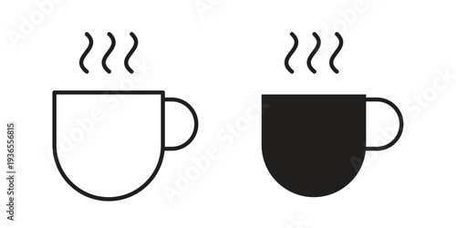 Hot tea icon. filled flat sign for mobile concept. glyph and line symbols