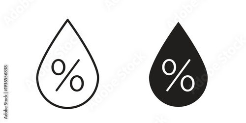 Humidity icon. filled flat sign for mobile concept. glyph and line symbols
