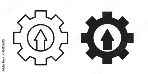 Improvement icon. filled flat sign for mobile concept. glyph and line symbols