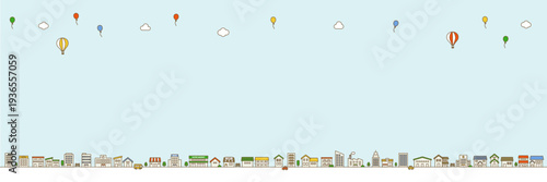 City Background with Copy Space Horizontal Vector