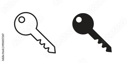 key icon. filled flat sign for mobile concept. glyph and line symbols