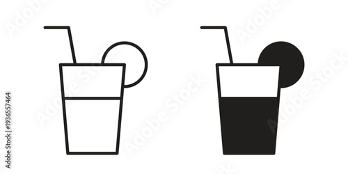 Lemonade icon. filled flat sign for mobile concept. glyph and line symbols
