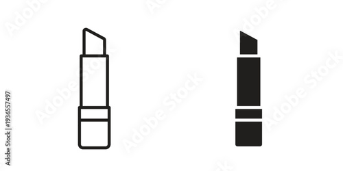 Lip balm icon. filled flat sign for mobile concept. glyph and line symbols