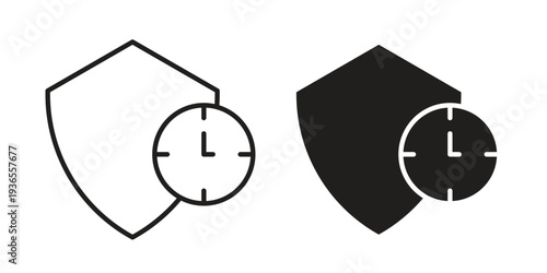 Long term protection icon. filled flat sign for mobile concept. glyph and line symbols