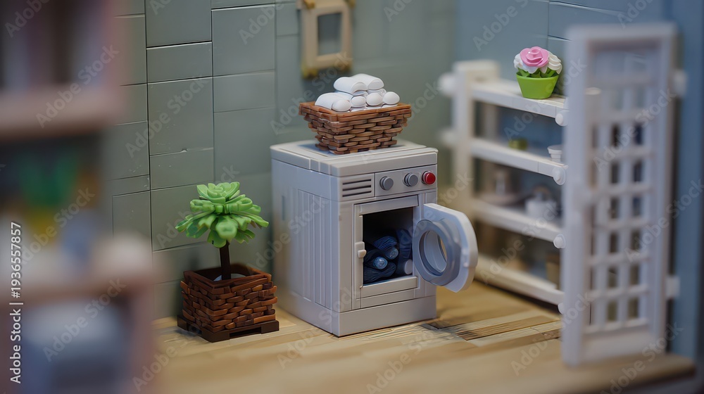 Fototapeta premium Lego Laundry Room With