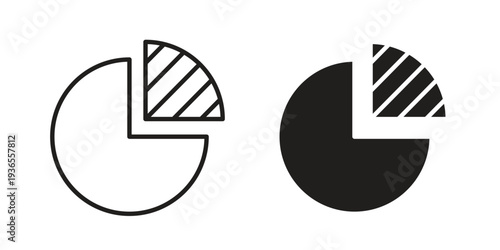 Market share icon. filled flat sign for mobile concept. glyph and line symbols