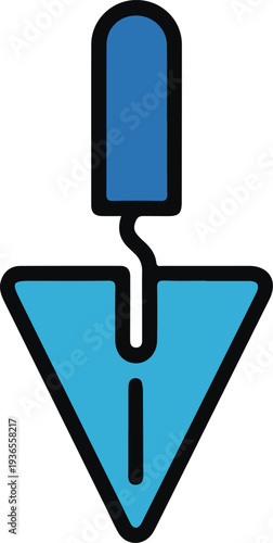 colorful construction trowel icon