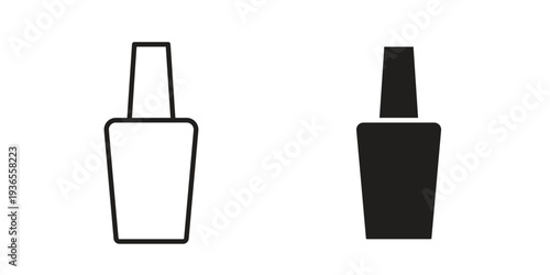 Nail polish icon. filled flat sign for mobile concept. glyph and line symbols