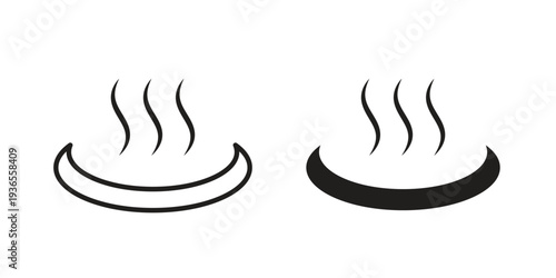 Onsen icon. filled flat sign for mobile concept. glyph and line symbols