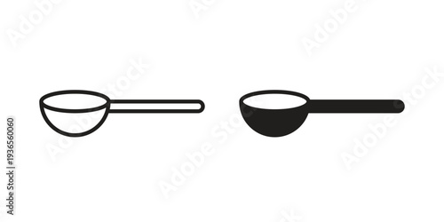 Scoop icon. filled flat sign for mobile concept. glyph and line symbols