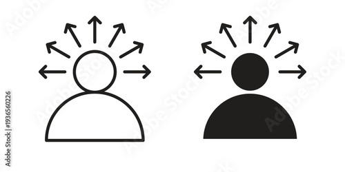 Self awareness icon. filled flat sign for mobile concept. glyph and line symbols
