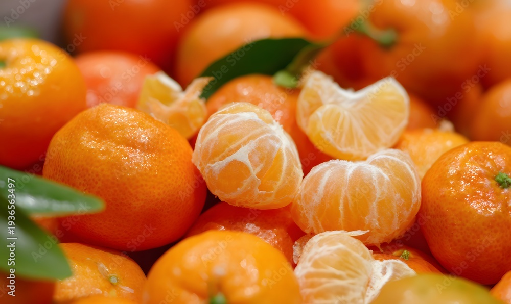 Fototapeta premium full or oranges and mandarins an nothing else