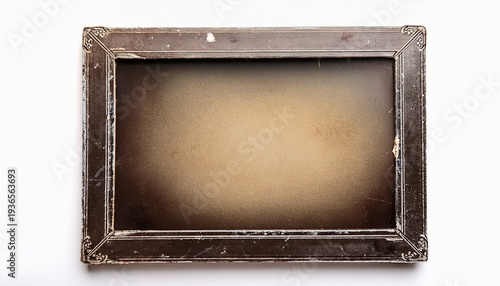 Old Grungy Photo Against A White