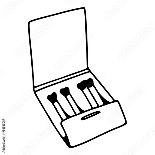 simple outline of an open matchbook design element