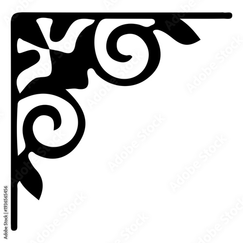 Ornate Corner Bracket Silhouette