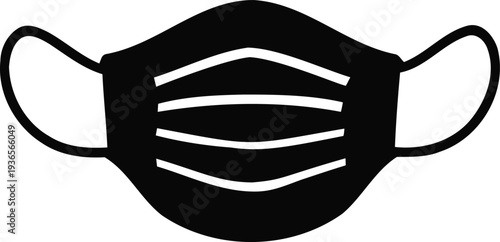 Medical face mask protective equipment icon