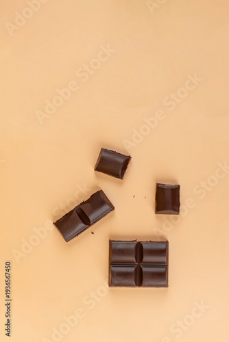 Wallpaper Mural A large chocolate bar on cream background. Torontodigital.ca