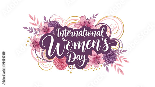 Celebrate International Women's Day with elegant floral design
