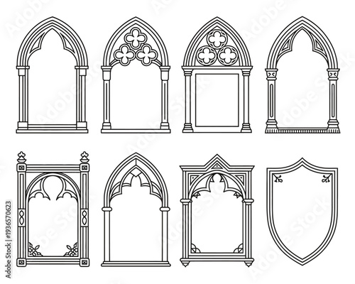 Ornate wrought iron gate, entrance on old stone building with detailed metalwork patterns, classic vintage architectural doorway design, historic heritage facade illustration