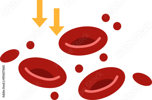 Tableau sur toile anemia icon medical, intestine