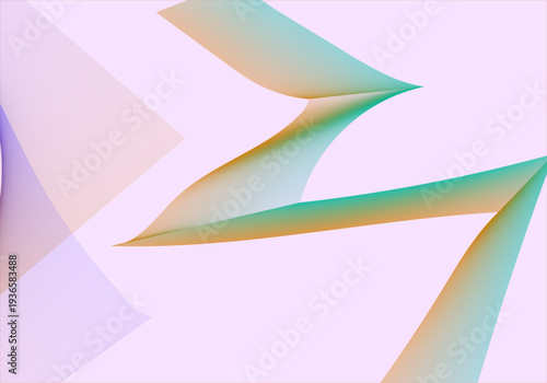 An abstract pink background features a smooth wave pattern with light blue curves and digital line art elements to create a modern vector wallpaper design