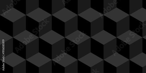 Illustration squares seamless geometric pattern with cubic shapes. Abstract geometric triangle background mosaic wallpaper.