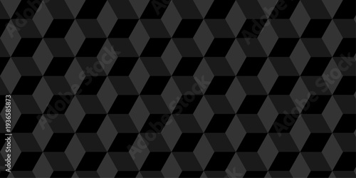 Illustration squares seamless geometric pattern with cubic shapes. Abstract geometric triangle background mosaic wallpaper.