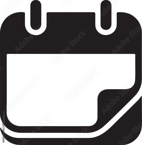 calendar date schedule icon black silhouette vector illustration 