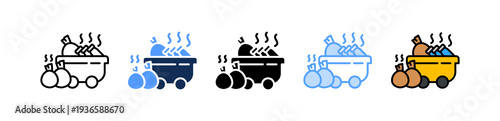 Garbage Disposal Icon Multiple Style