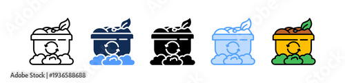 Composting System Icon Multiple Style