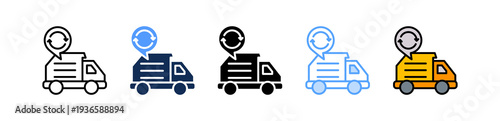 Waste Transportation Icon Multiple Style