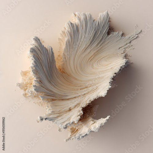 Wallpaper Mural Abstract organic layered structure with flowing lines in neutral beige tones. Torontodigital.ca