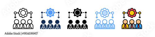 Management Structure Icon Multiple Style