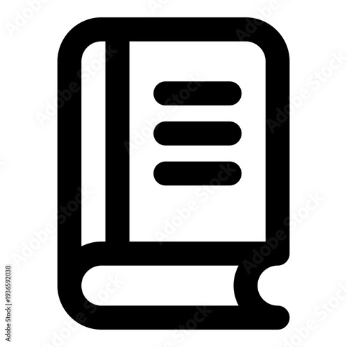 Simple document icon with three lines symbolizing text content