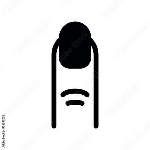 Linear Outline Icon of a Human Finger Digit