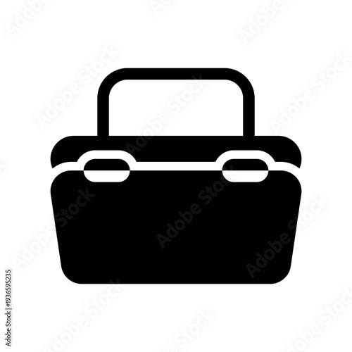 Closed tool box silhouette with a handle