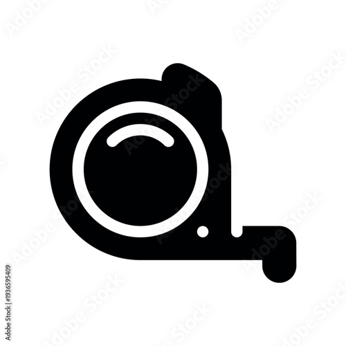 Rolled Measuring Tape Silhouette Graphic