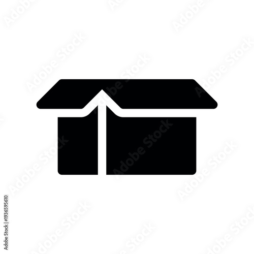 Open Cardboard Box Silhouette For Delivery