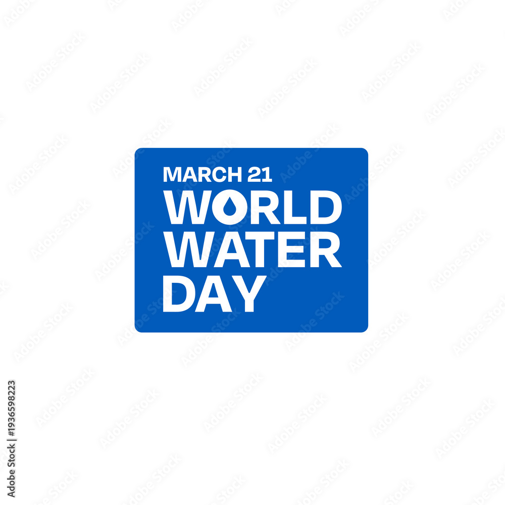 Fototapeta premium WORLD WATER DAY SYMBOL/ICON