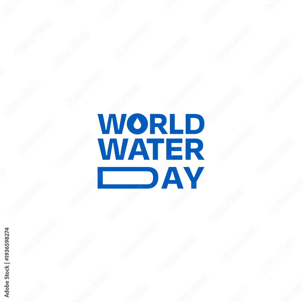 Obraz premium WORLD WATER DAY SYMBOL/ICON