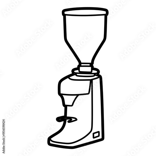 simple coffee grinder line art vector, editable lines