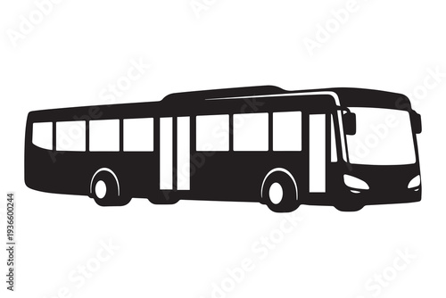Abstract modern bus silhouette illustration.	