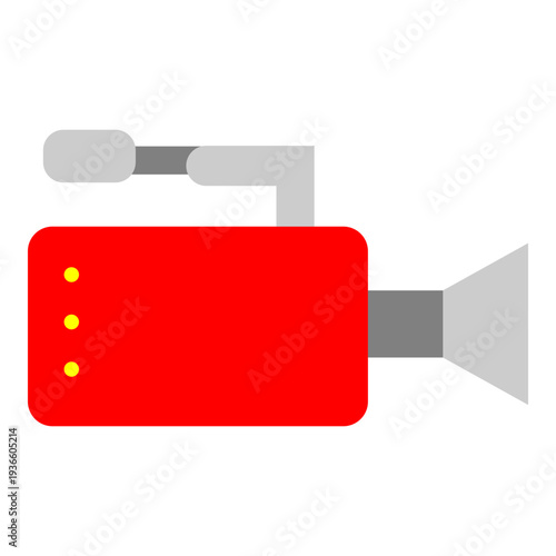 Camcorder Vector Flat Icon Design