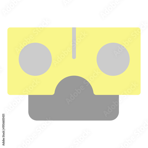 Stereoscope Vector Flat Icon Design