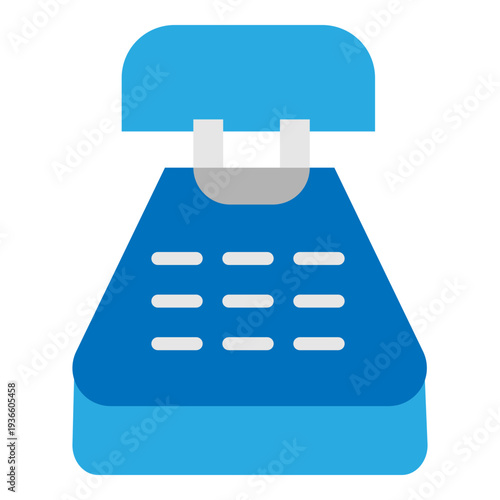 Teletype Vector Flat Icon Design