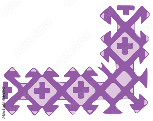 Vibrant Slavic Folk Patterns and Balkan Spiritual Heritage Artistic Composition