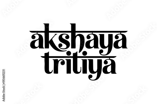 Akshaya Tritiya Festival Decorative Calligraphy Typography Design